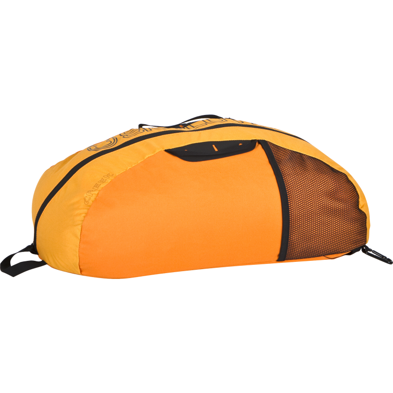 Orangefarbene Sporttasche mit Netzteil und Reißverschluss für Fitness und Freizeit