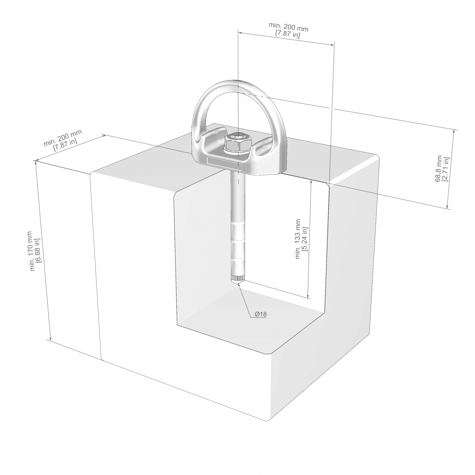 Skylotec D-Bolt AP-063-GE TYP 44 - Anschlagpunkt