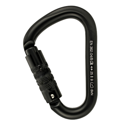 Alukarabiner HMS CLASSIC trilock - schwarz Alukarabiner HMS CLASSIC trilock - schwarz