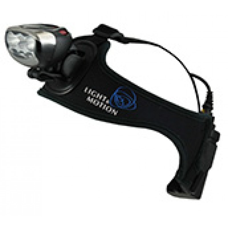 Kopflampe mit verstellbarem Band und LED-Licht für Outdoor-Aktivitäten und Nachtwanderungen.