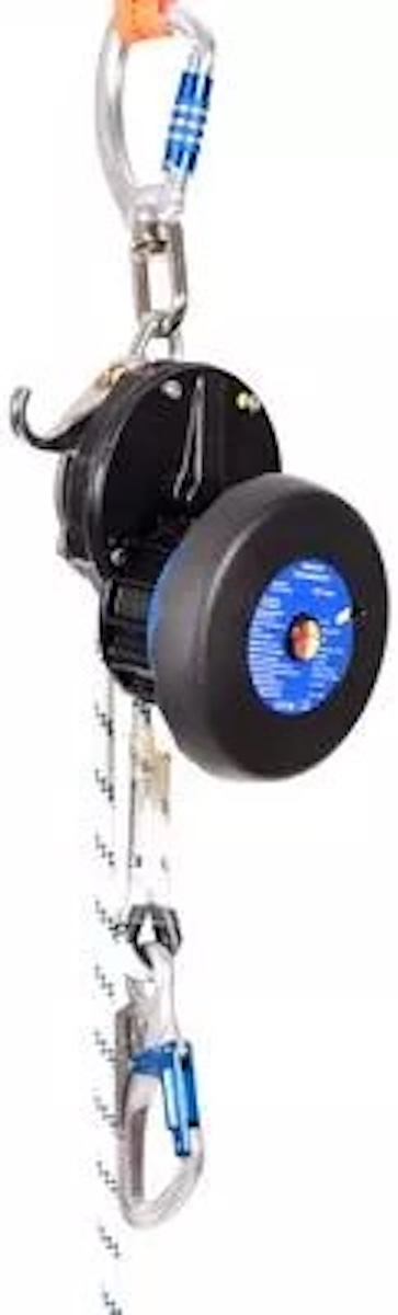 Handseilzug mit Karabinerhaken und Seil, ideal für Hebe- und Zuganwendungen in der Industrie.