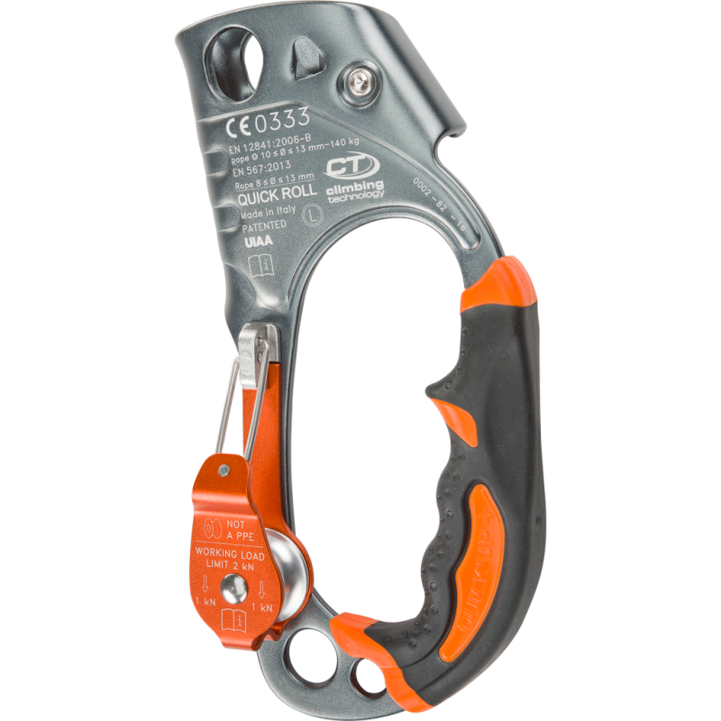 Sicherungsgerät Quick Roll von Climbing Technology, ideal für Kletterer und Bergsteiger, mit ergonomischem Griff.