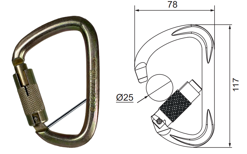 Ikar-IKV18-Karabiner-Tri-Lock-Höhenpass