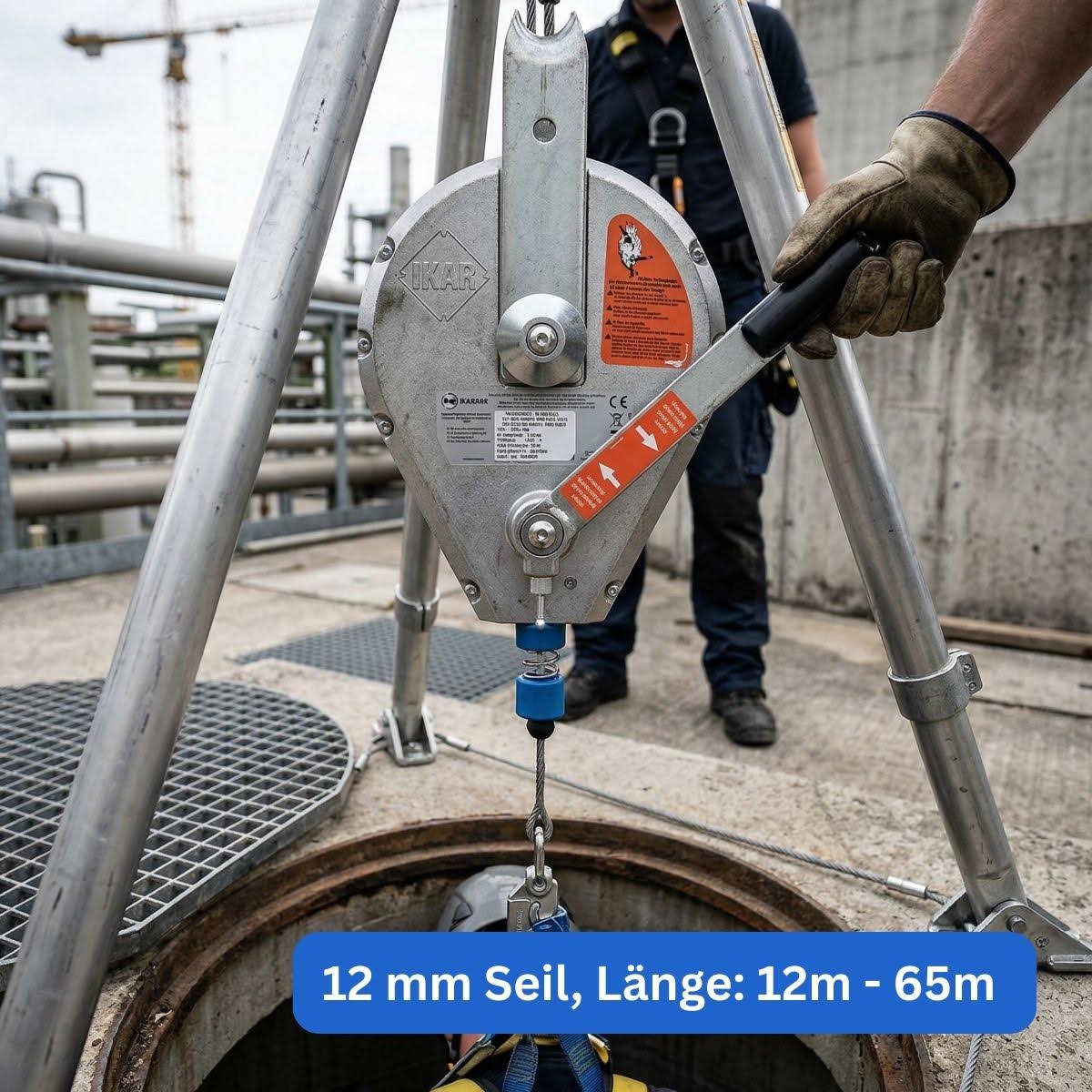 Ikar Höhensicherungsgerät HRA mit Rettungshubeinrichtung | IK-41-HRA 12