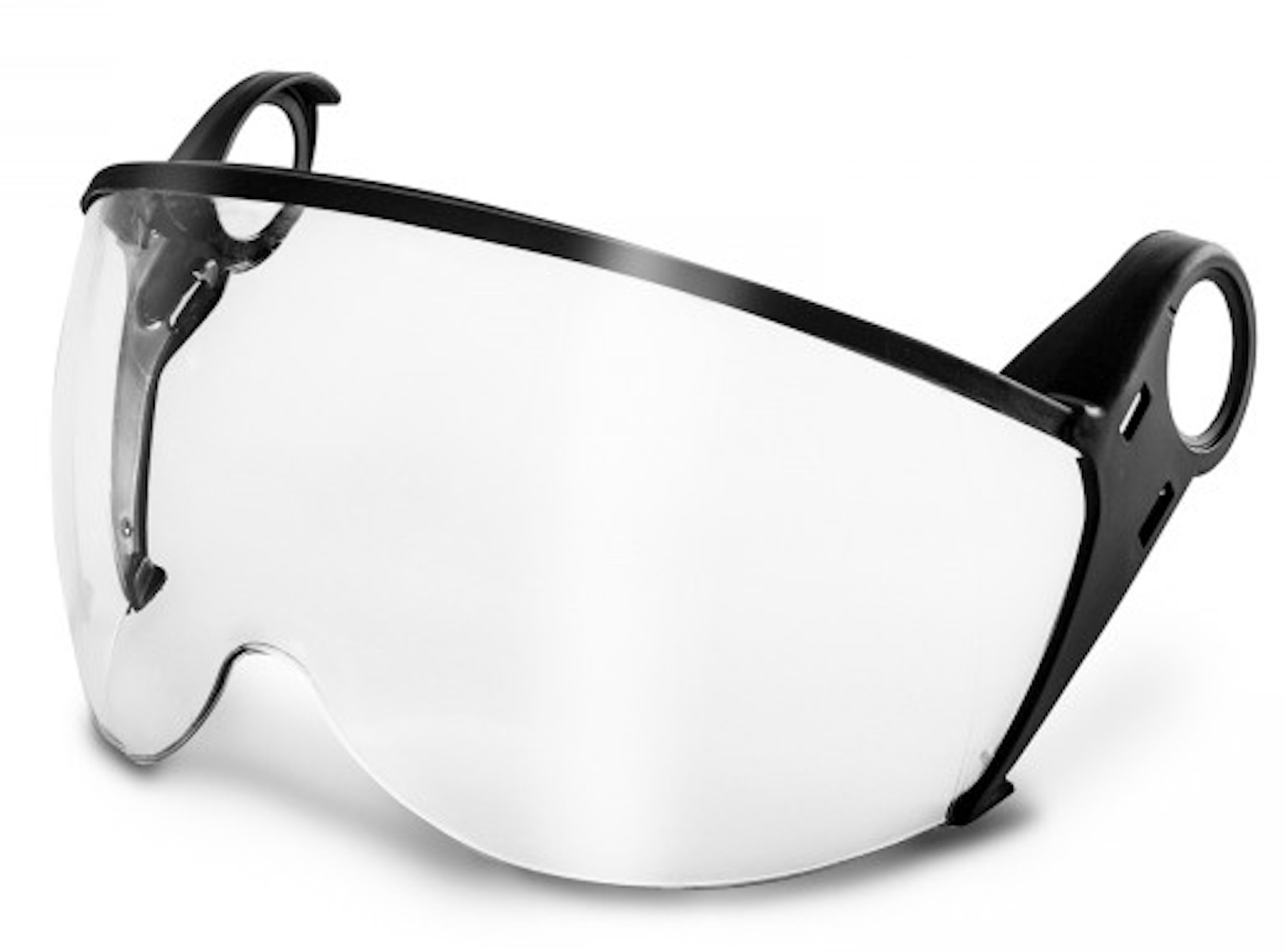 Schutzbrille mit klarem Visier für Sicherheit und Schutz bei Arbeiten und Sportaktivitäten.