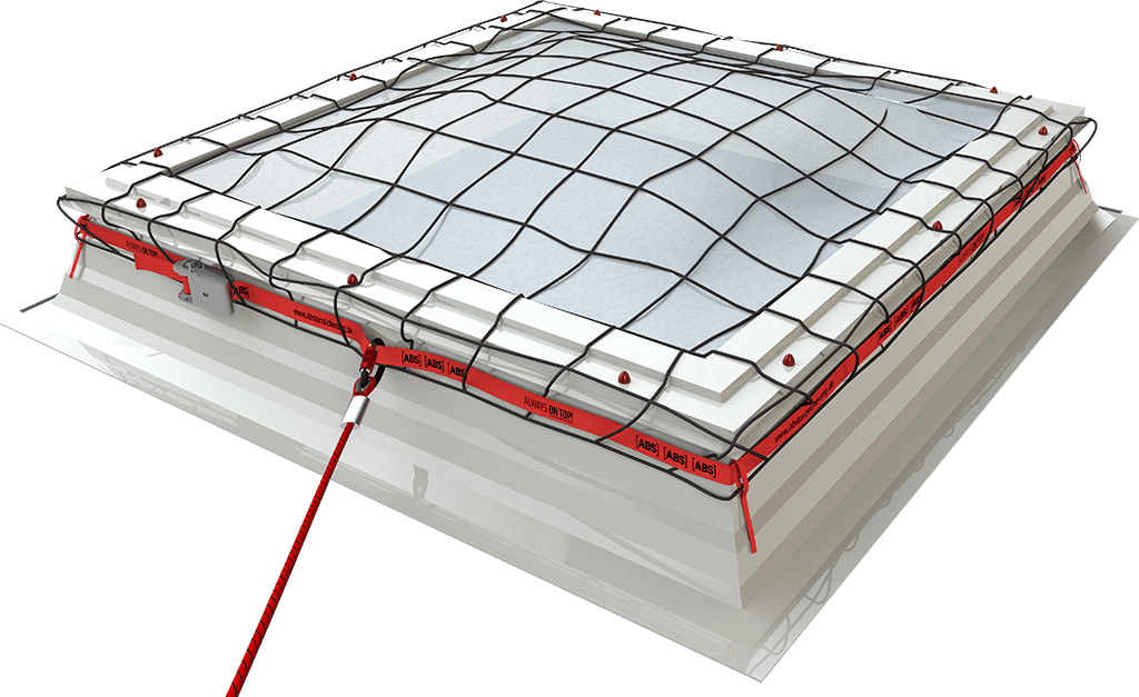 | DOMEWEB-2X2 ABS DomeWeb als mobile Lichtkuppelsicherung in der Farbe Rot